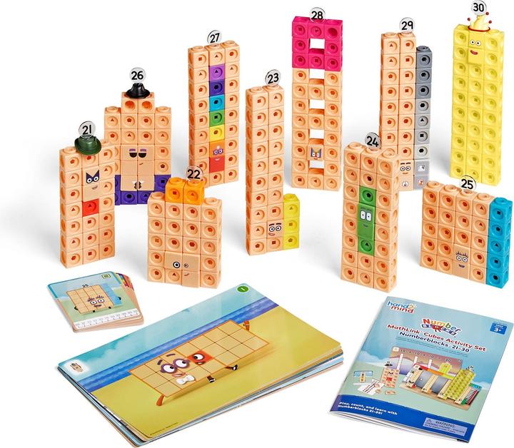 Produktbild Learning Resources MathLink Cubes 21–30 Aktivitätenset