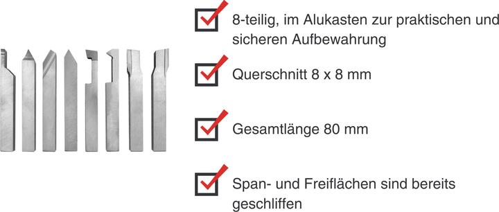 Actual product image Paulimot HSS turning tool set 8-piece, 8 x 8 mm (8 mm)