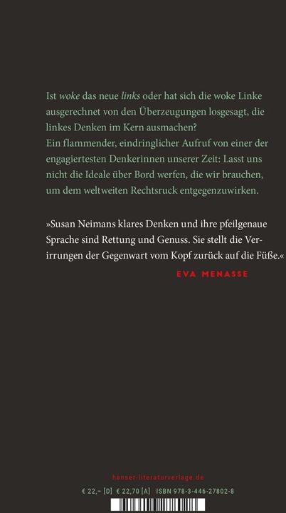 Image du produit Links ist nicht woke (Allemand, Christiana Goldmann, Susan Neiman, 2023)