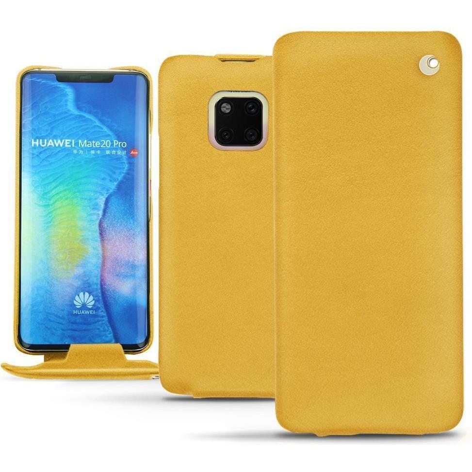 Noreve Lederschutzhülle vertikal (Huawei Mate 20 Pro), Smartphone Hülle, Orange