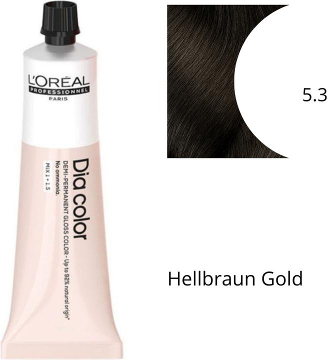 Actual product image L'Oréal Professionnel Dia Color 5.3 Light Brown Gold - 60ml (5.3 Light Brown Gold)
