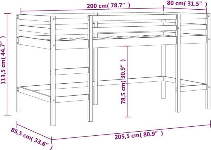 Actual product image vidaXL Idette (80 x 200 cm)