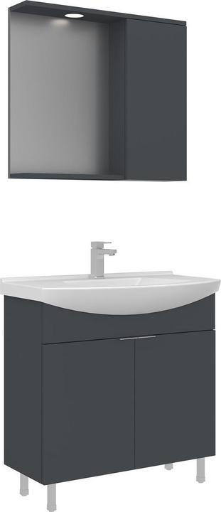 Produktbild Homitis Purus 80 Bathroom Cabinet With Sink & Mirror Set (2 Pieces)