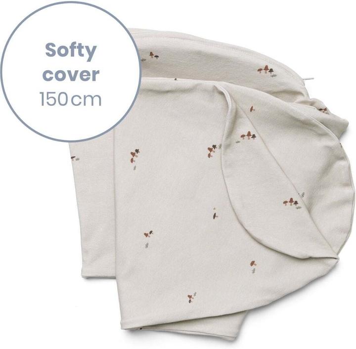 Doomoo Softy Nursing Pillow Replacement Cover, mushrooms