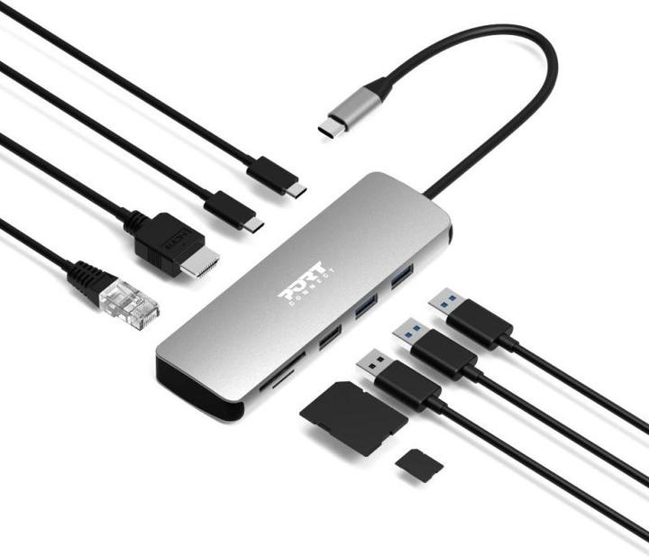 Image du produit Port Designs Port Dockingstation USB-C 9in1 5Gbps 85W 4K (USB-C, 9 ports)