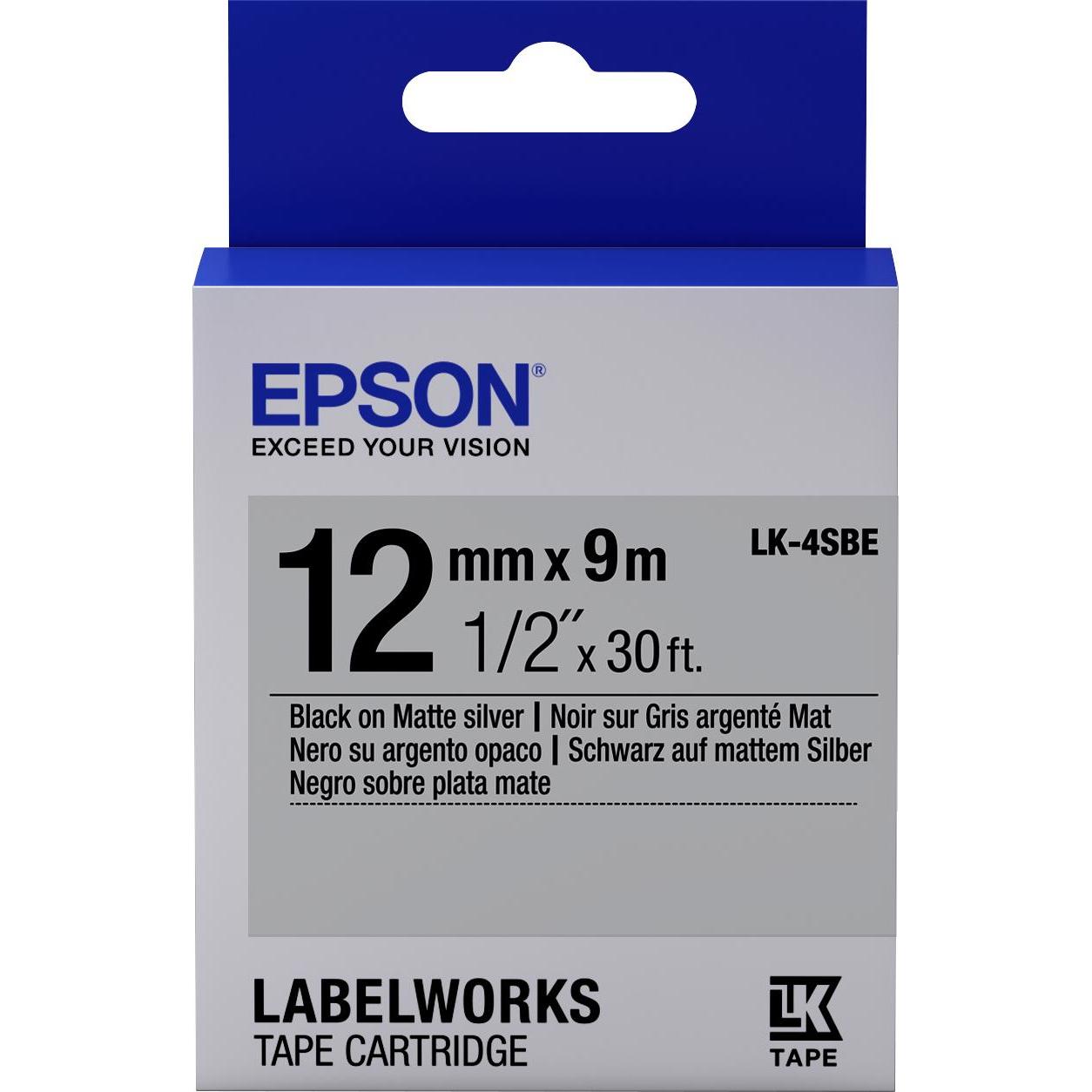 Thumbnail - Epson, Beschriftungsband, Etikettenkassette Lk-4sbe (1.20 cm, Schwarz)