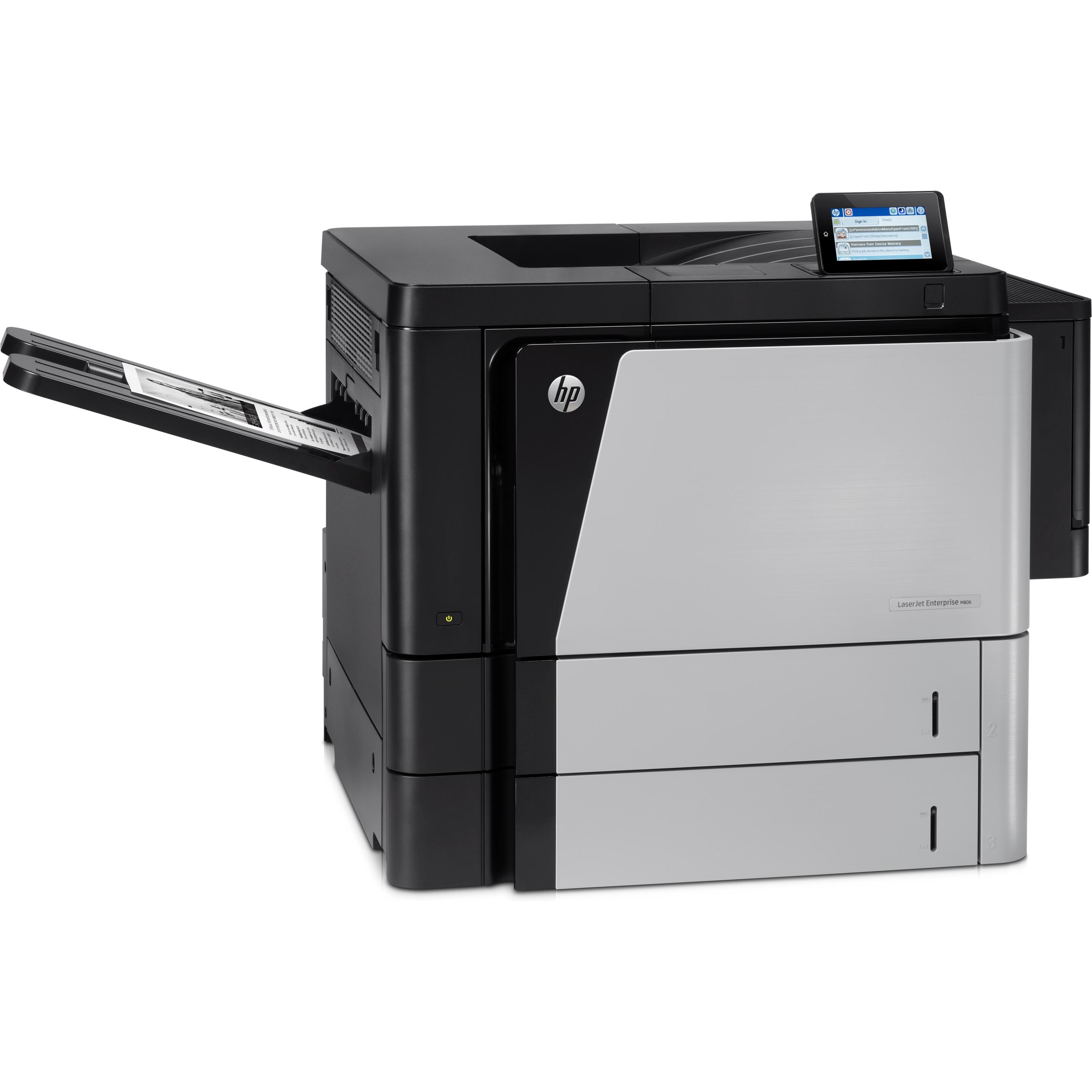 HP M806dn LaserJet Enterprise (Laser, Schwarz-Weiss), Drucker, Schwarz