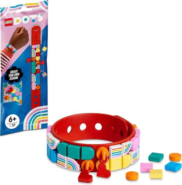 Produktbild LEGO Regenbogen Armband mit Anhängern (41953, LEGO Dots)