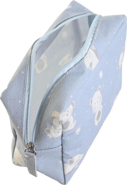 Actual product image DKD Home Decor Reise-Toilettentasche Blau Weiss grün Rosa polialgodon osos 15 x 6 x 12 cm (2 Stück)