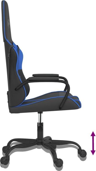 Image du produit vidaXL Gaming-Stuhl Schwarz und Blau Kunstleder,Farbe: Schwarz