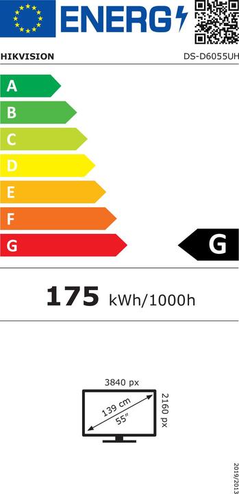 Energie-Label Hikvision 55-inch Digital Signage (3840 x 2160 Pixel, 55")