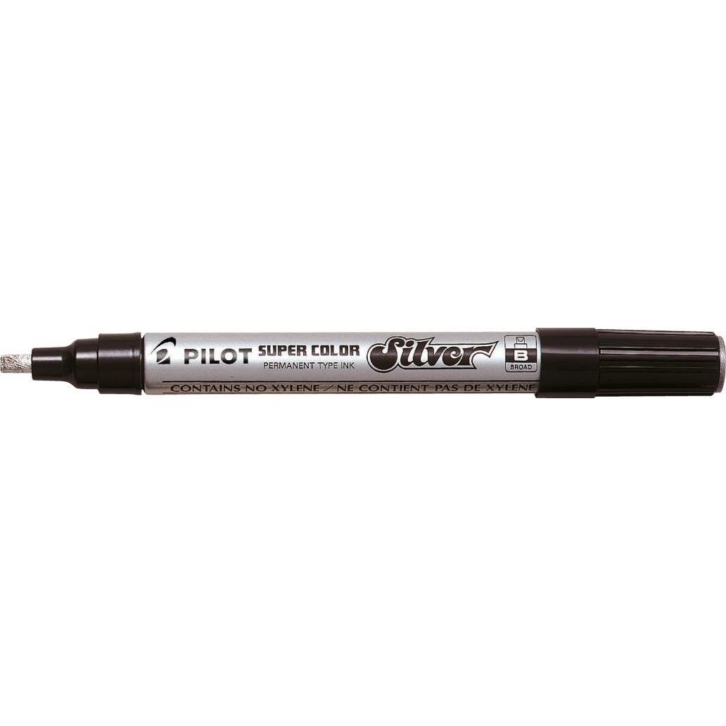 Pilot, Marker, Lackmarker B SuperColor silber (Silber, 4 mm, 1 x)
