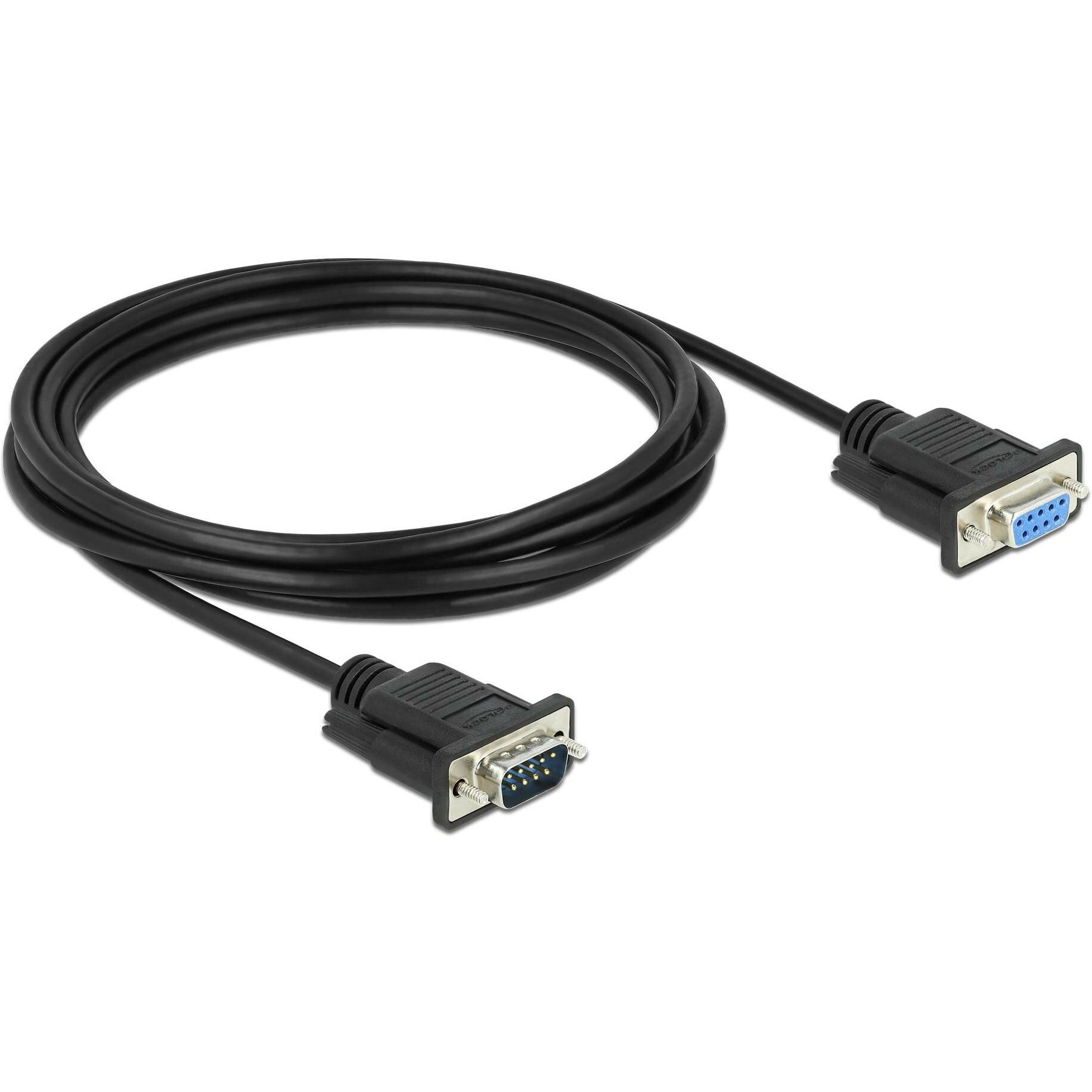 Thumbnail - Delock Verlängerungskabel RS-232 DB9, f-m 3 m (3 m, VGA), Schnittstellenkabel