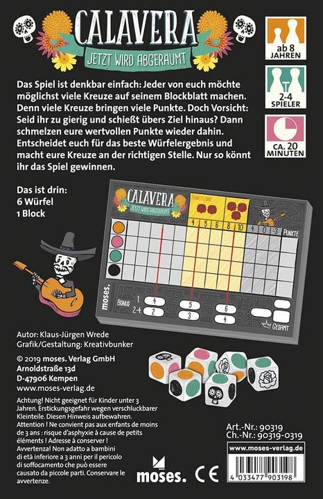 Immagine prodotto Calavera (Tedesco, 2 - 4 Giocatori)