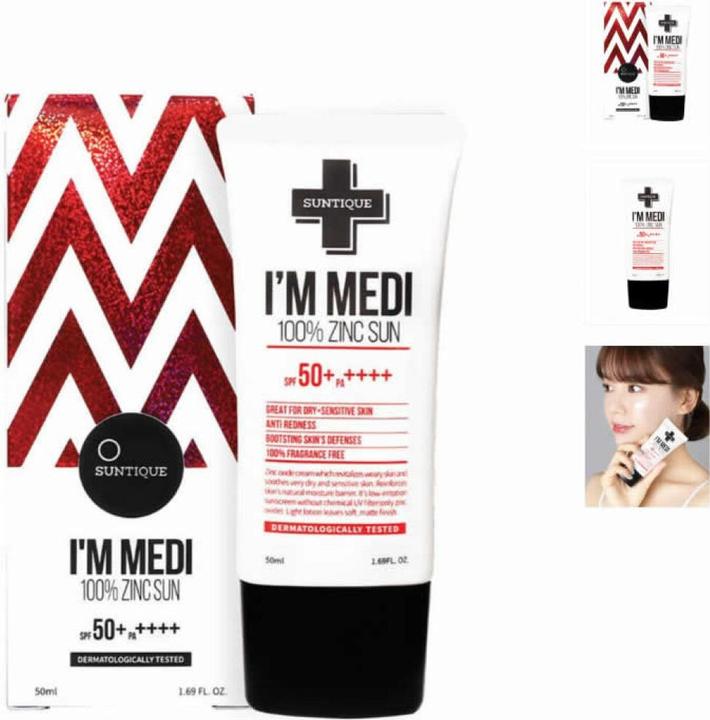 Immagine prodotto Suntique I'm Medi 100% Zinc (Crema solare viso, SPF 50, 50 ml)