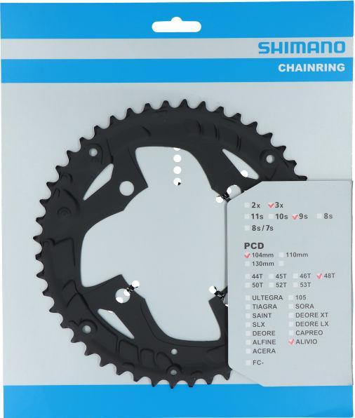 Immagine prodotto Shimano Ingranaggio ALIVIO FC-T4060 48 T per parapantaloni nero (48)