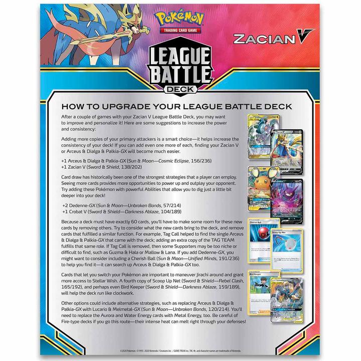 Immagine prodotto Pokémon Mazzo di battaglia della Lega Zacian V (Inglese, Ponte)
