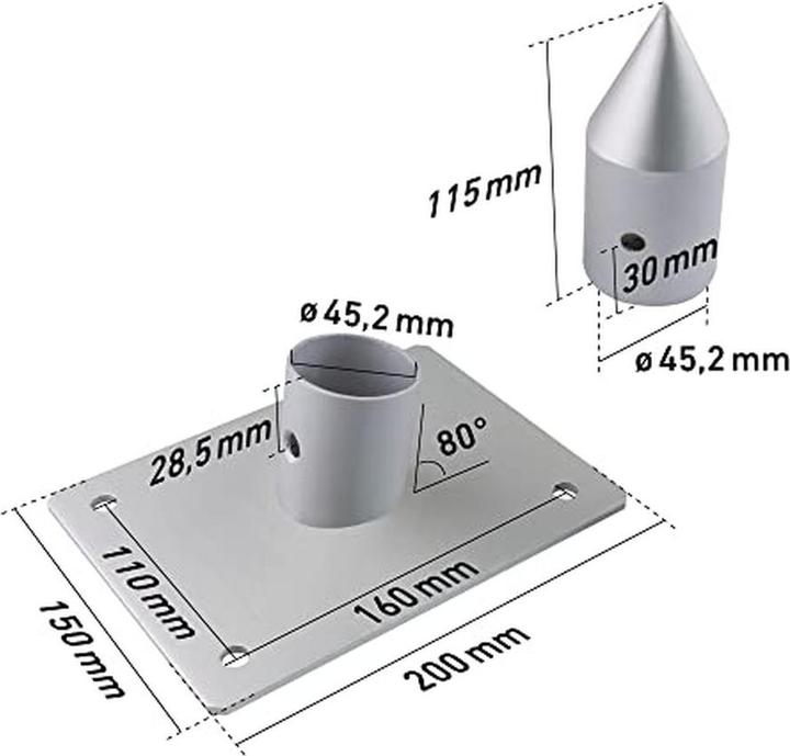 Produktbild Windhager Sonnensegelmast