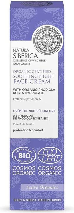 Produktbild Natura Siberica Bio-zertifizierte beruhigende Nacht-Gesichtscreme für empfindliche Haut, 50 ml (50 ml)
