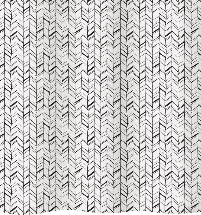 Image du produit Diaqua Rideau de douche textile Chevron (180 x 200 cm)