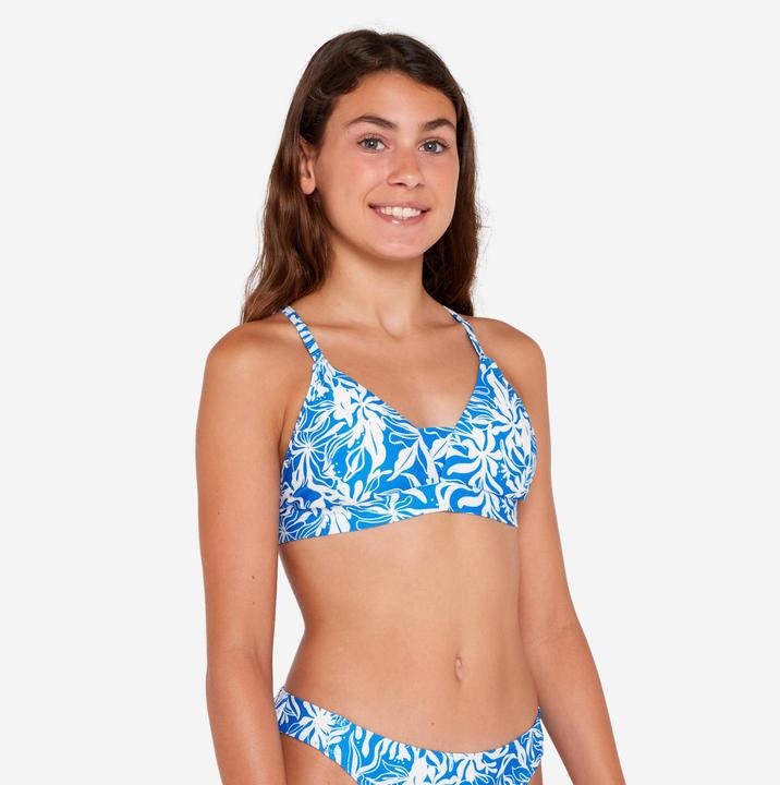 Immagine prodotto Olaian Bikini-Oberteil Mädchen Lizy Cobe blau/weiss (140)