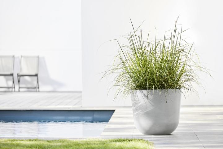 Actual product image Ecopots Oslo 45 + Water Reservoir White Grey (45 x 39.40 cm)