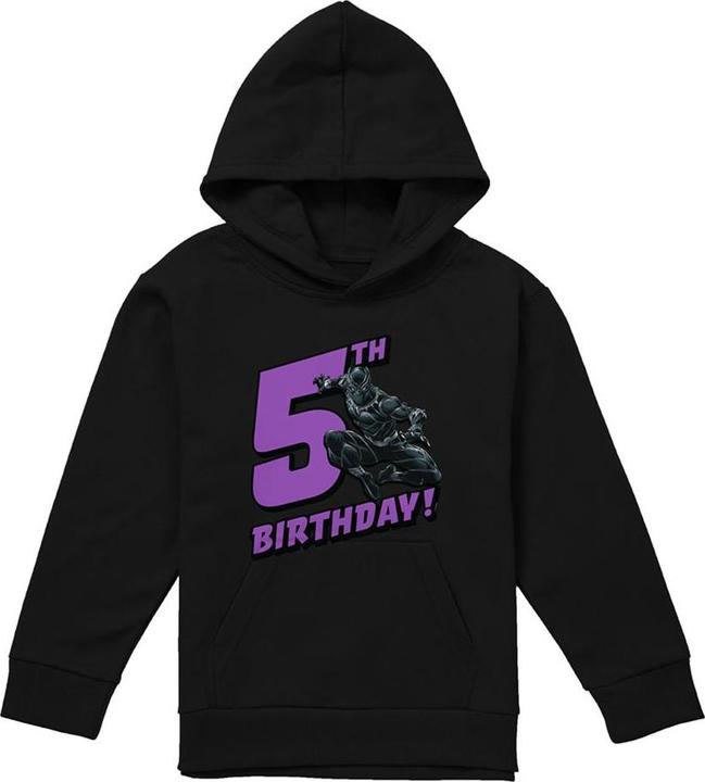 Produktbild Black Kapuzenpullover Zum Überziehen meliert 5. Geburtstag (128)