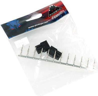Immagine prodotto Phobya Connettore di alimentazione VGA 6Pin spina 4 lati, 2 pezzi