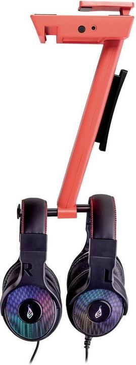 Actual product image Verbatim Vinson N1 Headset Stand Red Dual Balance Gaming Headset RGB