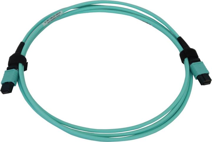 Produktbild Eaton 40/100/400G Multimode 50/125 OM3 Fiber Optic Cable 12F MTP/MPO-PC F/F LSZH Aqua 2m 6 (2 m)