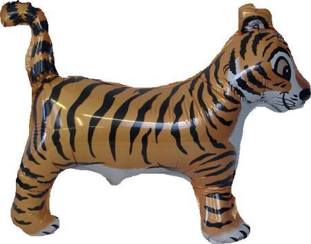 Widmann Tiger Silberfolienballon Mini: Nicht für Helium geeignet. (1 x)