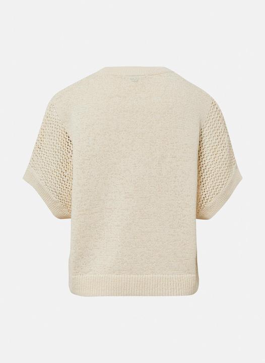 Produktbild Comma Strickpullover Kurzarm-Pullover im Loose Fit aus Ajourstrick (S)