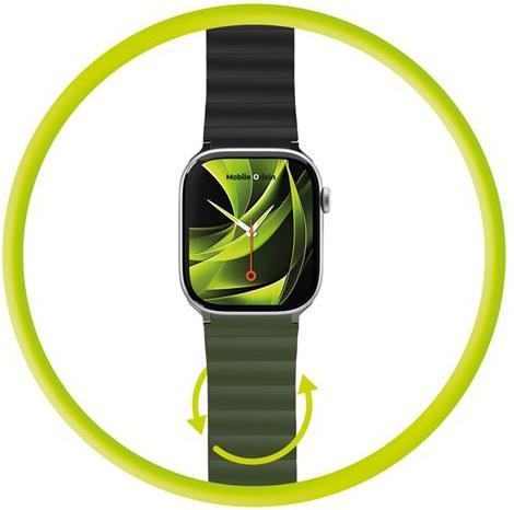 Actual product image Mobile Origin Magnetic Watch Strap II green/black - Apple Watch 49mm/46mm/45mm/44mm