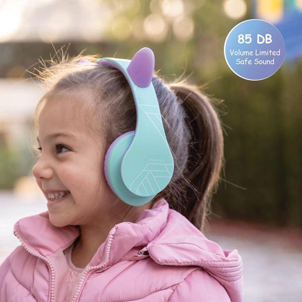 Produktbild PowerLocus P2 Kids Kopfhörer lila/türkis mit Ohren