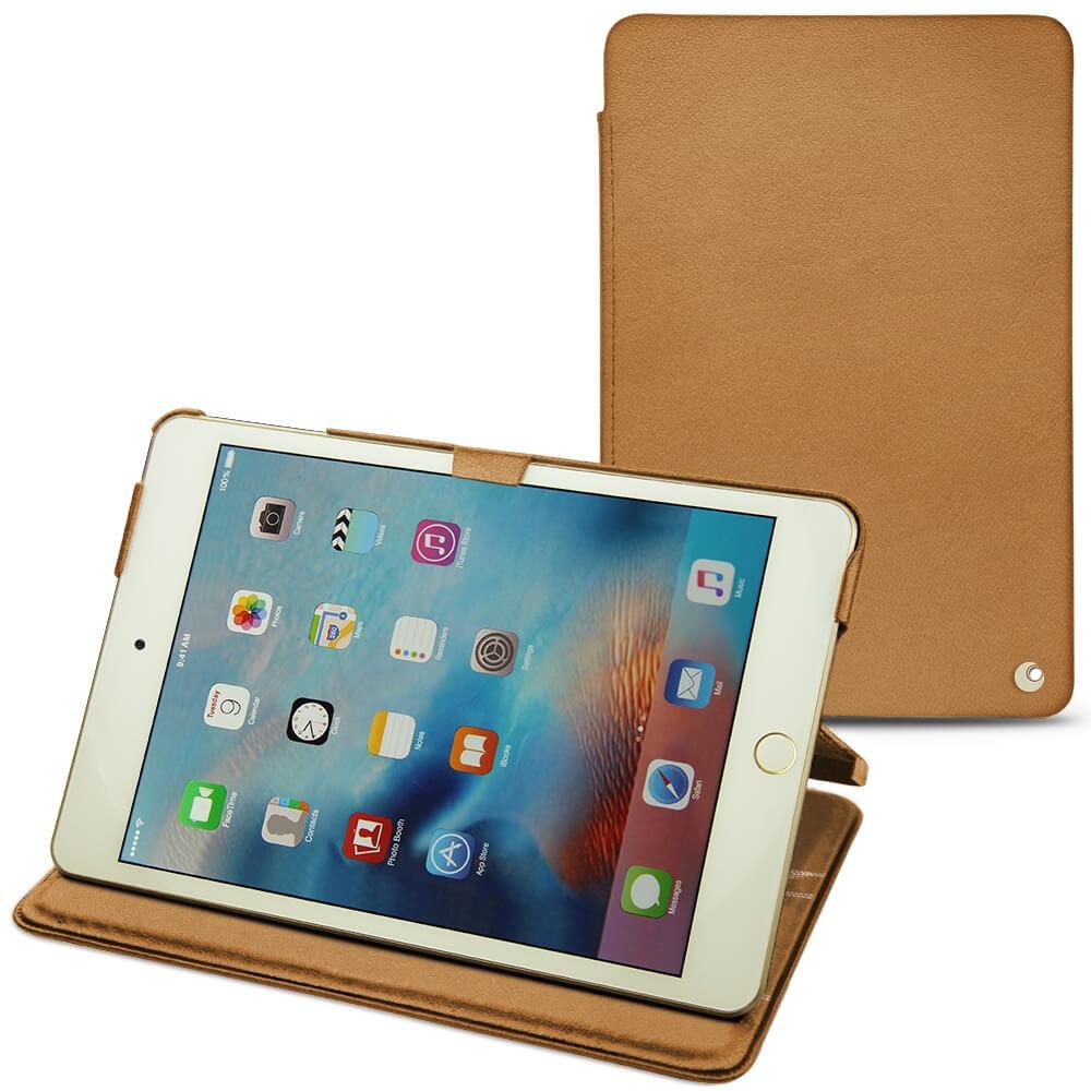 Noreve Lederschutzhülle horizontal (IPad Mini 4), Tablet Hülle, Braun