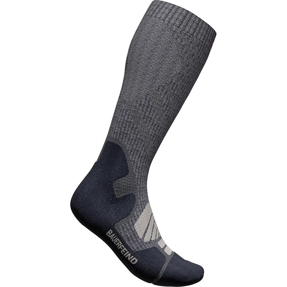 Bauerfeind, Herren, Sportsocken, Outdoor Merino Compression Socks Men (34 - 40, 31 - 37, 42 - 45), Grau