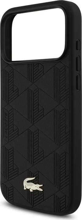 Image du produit Lacoste - Hardcase Monogramme Gold Logo MagSafe (LCHMP17XPNOK) - iPhone 17 Pro Max - Black (Apple iPhone 17 Pro Max)