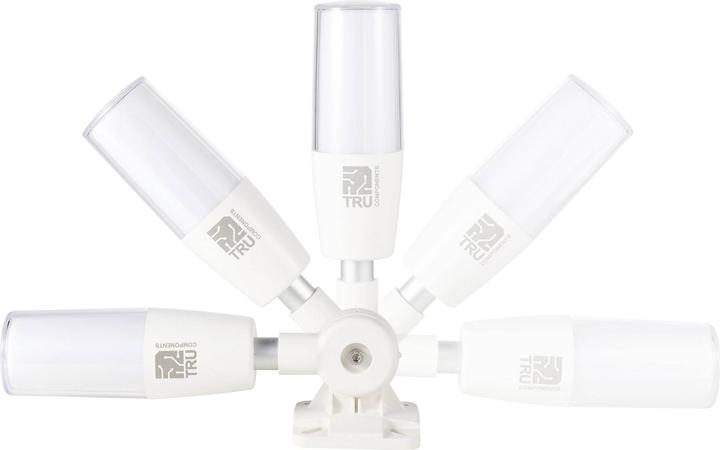 Actual product image Tru Components Signal tower with siren TC-ONN-M4T-USB LED Red, Yellow, Green, Blue, White, Magenta, Cy