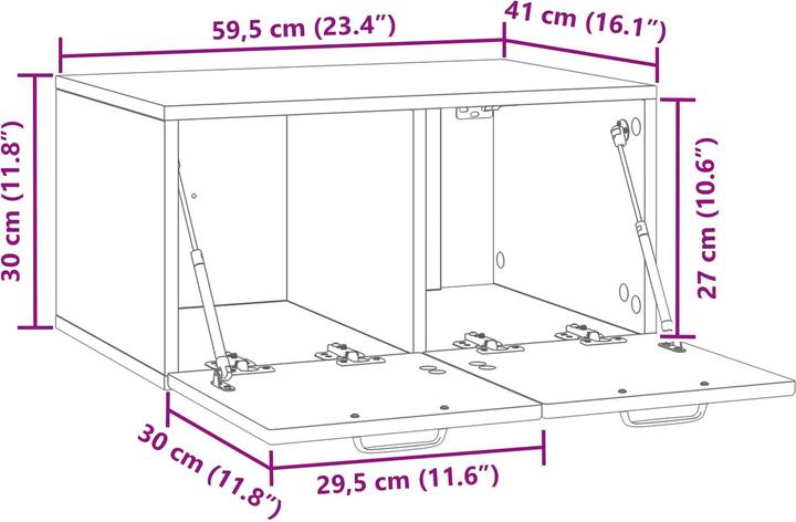 Image du produit vidaXL TV-Ständer (59.50 x 41 x 30 cm)