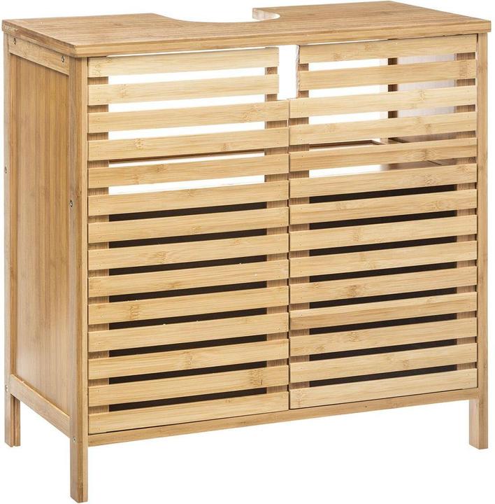 Image du produit 5Five Armoire de salle de bain en bambou avec découpe (80 x 28 x 60 cm)