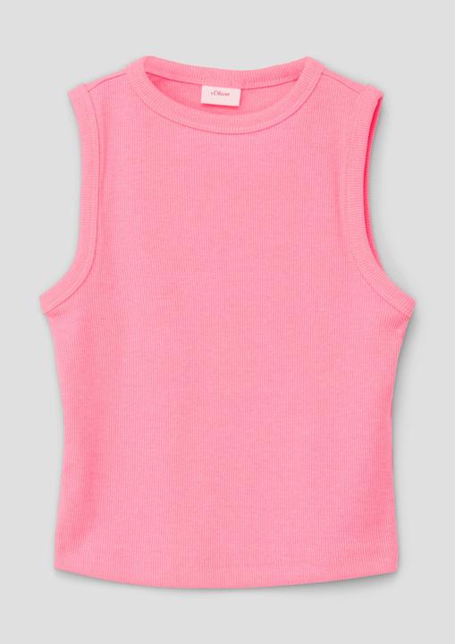 Produktbild S.Oliver T-Shirt Geripptes Tanktop mit Ziernähten (L)