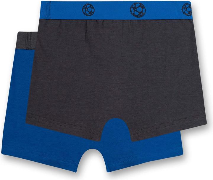 Produktbild Sanetta Jungen Hipshorts (Doppelpack) Blau und Dunkel Fussball (104, 2er Pack)