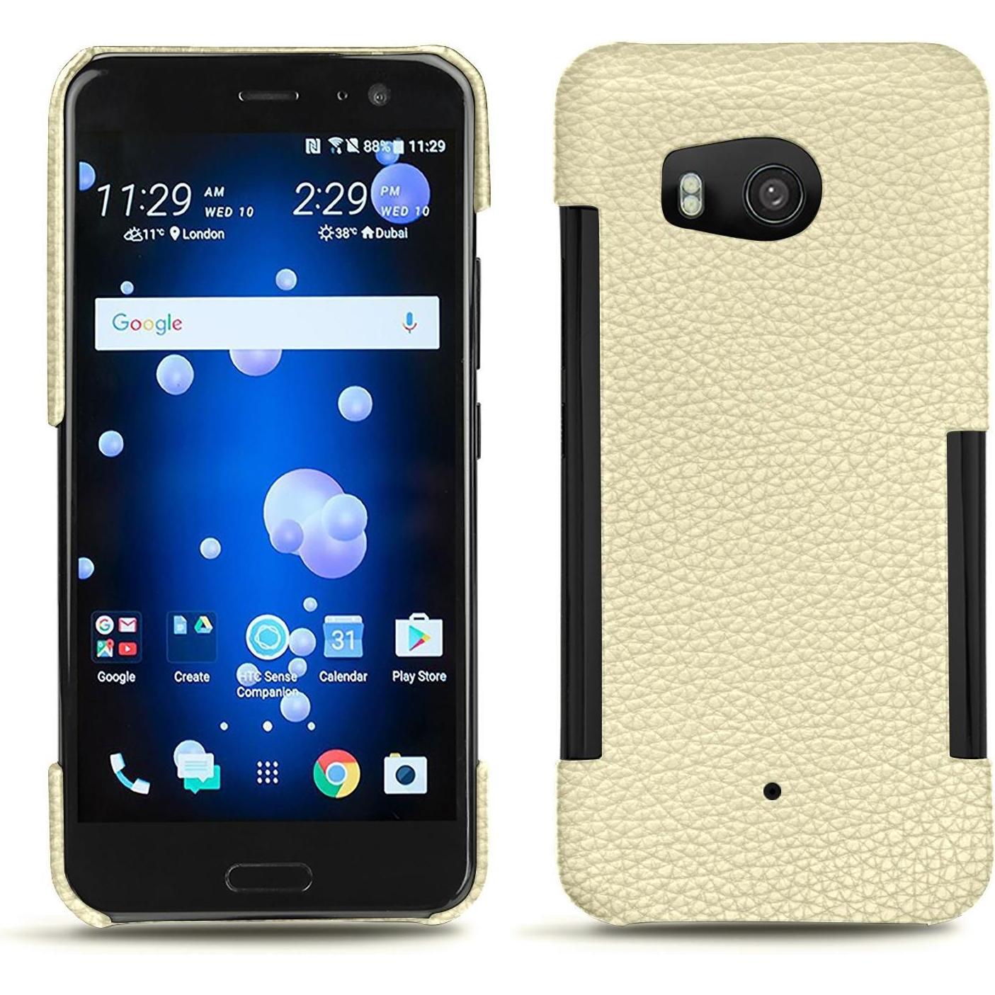 Noreve Lederschutzhülle (HTC U11), Smartphone Hülle, Weiss