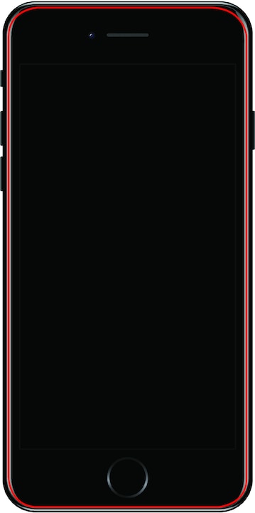 Actual product image Mobilize Black frame glass (1 Piece, Apple iPhone 8 Plus, Apple iPhone 7 Plus, Apple iPhone 6s Plus, Apple iPhone 6 Plus)