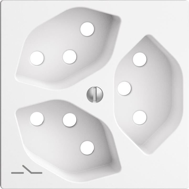 Actual product image Feller Front panel to socket Edizio 3xT13 ws, separated