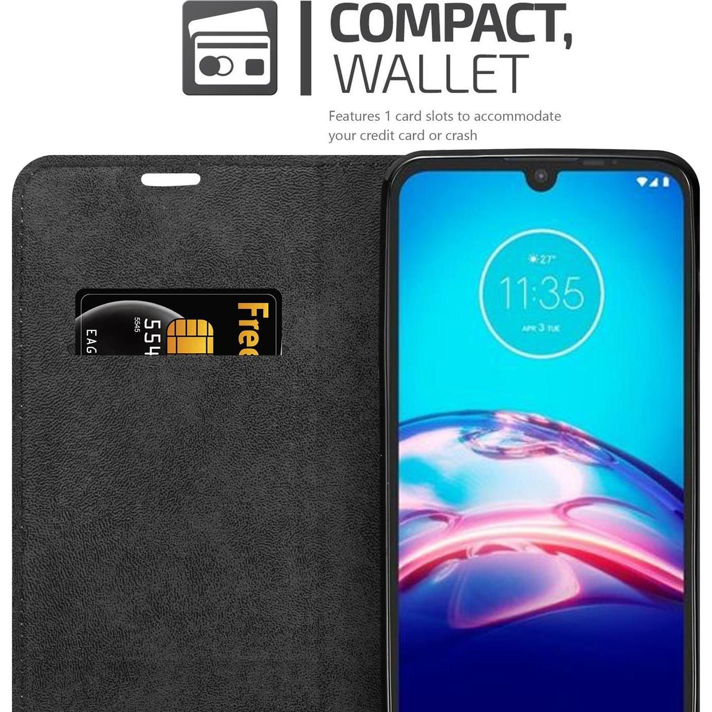 Thumbnail - Cadorabo Book Invisible Magnet Cover (Motorola Moto E6s), Smartphone Hülle, Schwarz