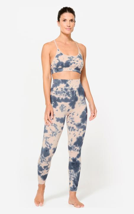 Actual product image Domyos Leggings Damen hohe Taille - rosa/blau (S)