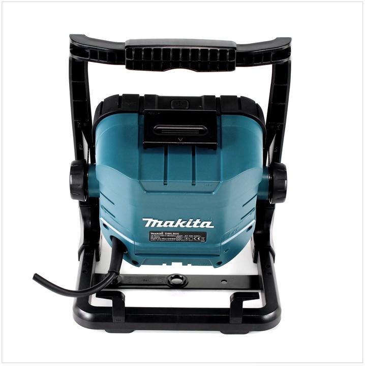 Actual product image Makita DEADML / DML 805 LED construction spotlight 14.4 - 18 Volt / 230 Volt + 1x BL 1850 B 18V - 5 Ah (750 lm)