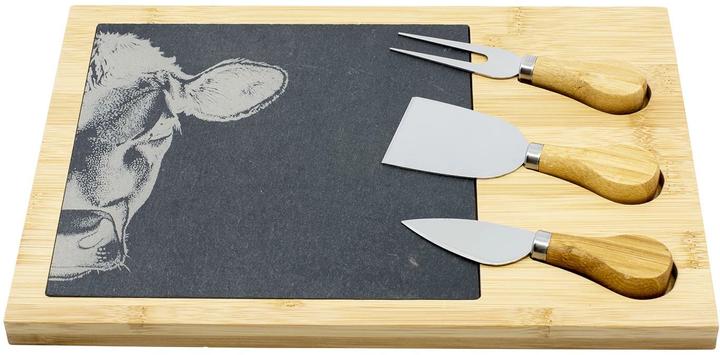 Kadastar Servierplatte Kuh Zoom Anthrazit/Hellbraun