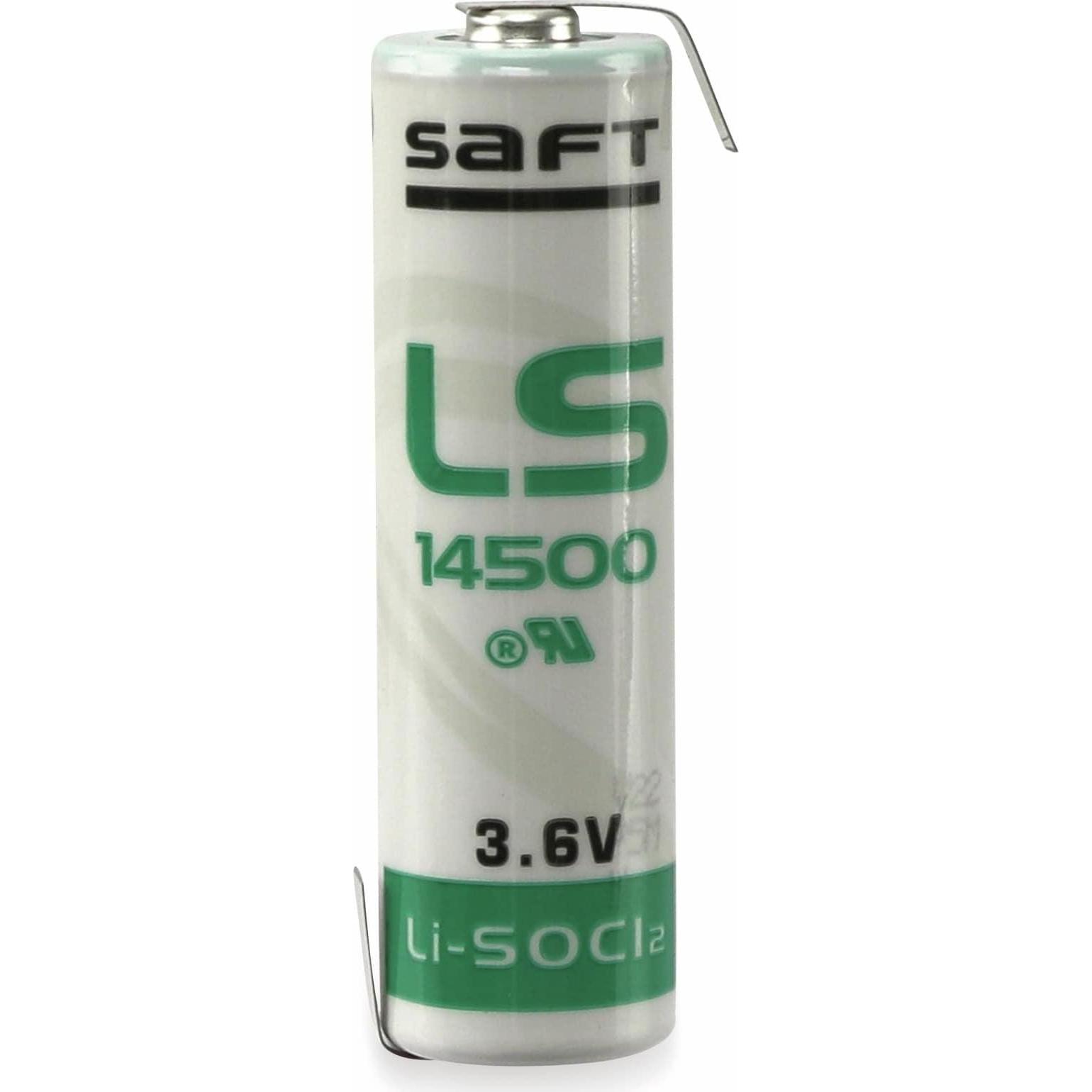Thumbnail - Saft Lithium-Batterie LS 14500-CNR AA, mit Lötfahne, 3,6 V-, 2600 mAh (1 Stk., AA, 2600 mAh), Batterien + Akkus